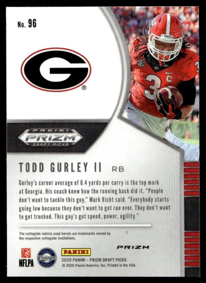 2020 Panini Contenders Todd Gurley II Atlanta Falcons 96 eBay