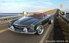 Cars 2015 zolland design mercedes 230sl Desk Mat Stitched