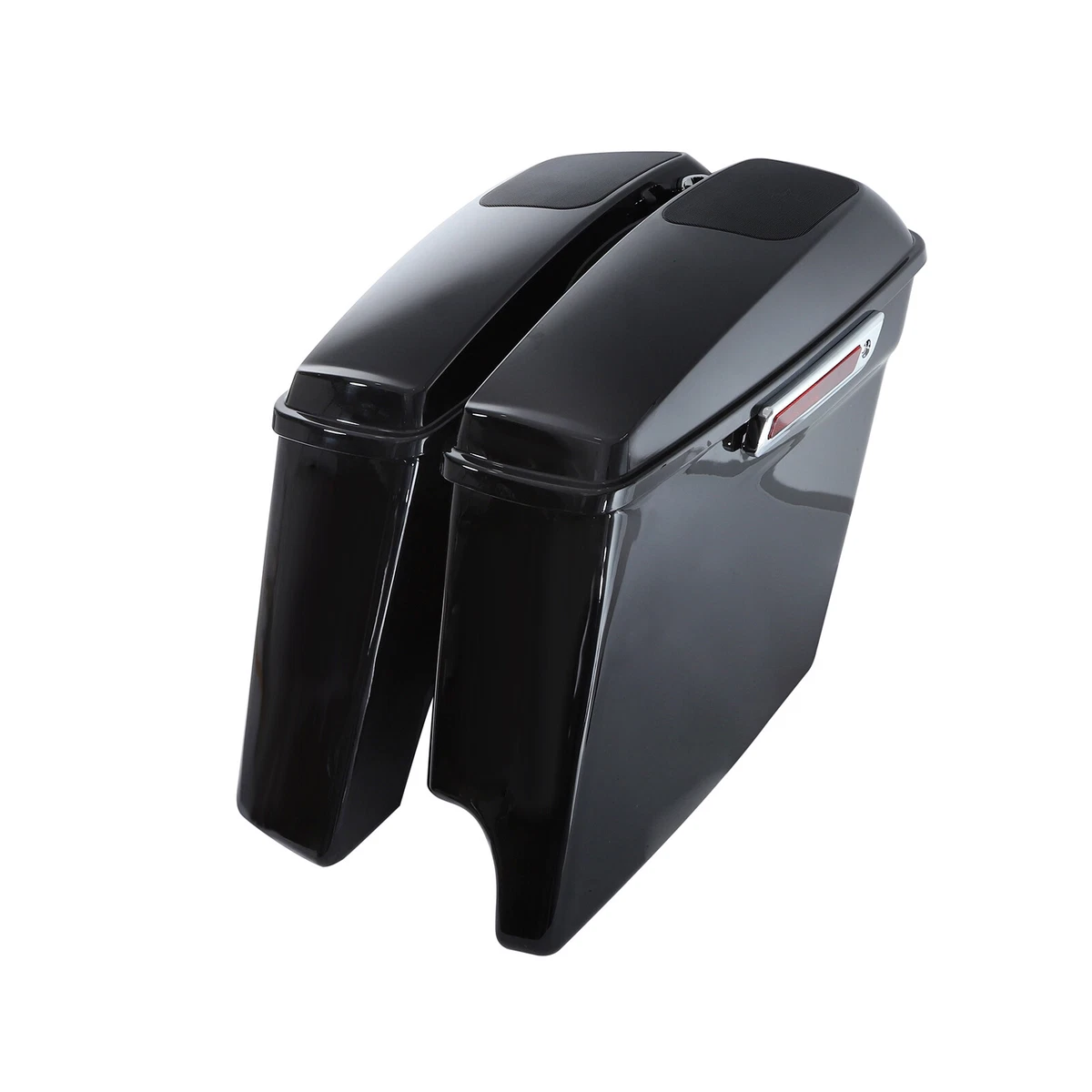 2 into 1 Right Side Exhaust Stretched Saddlebags for 2014 2022