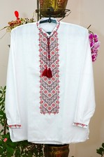 Ukrainian embroidered shirt for man, sorochka, vyshyvanka of cotton, all sizes