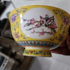 Chinese Qianlong Famille Rose Porcelain Bowls Scenery Patterned