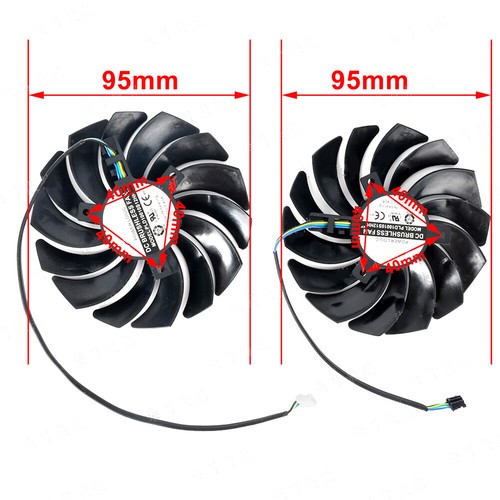 95mm For MSI GeForce RTX3060Ti 3060 3070 VENTUS 2X OC Graphics Card Cooling Fan - Afbeelding 2 van 7