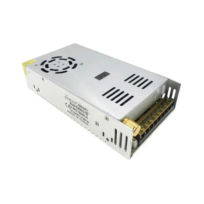 Metal Power Supply Adapter Switching Adjustable Voltage Digital Display 12-220V- - Image 3 of 4