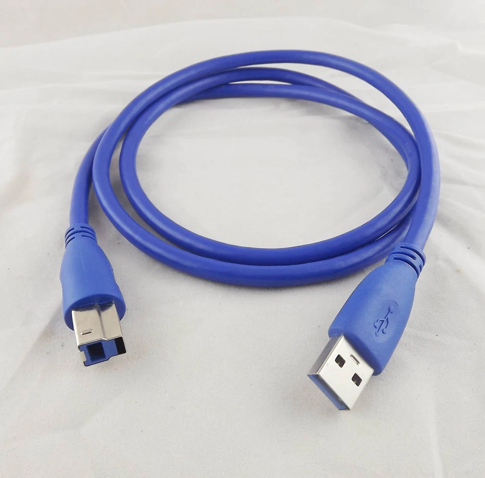 10pcs USB 3.0 Type A Male Plug To B Male Printer Scanner Data Cord Cable 1m/3ft - Image 2 of 4
