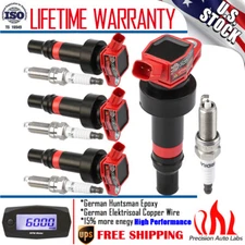 4 Pack Ignition Coil + Spark Plug For Kia Rio Soul Hyundai Accent Veloster 1.6L