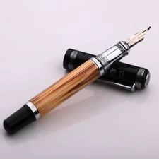 Duke 551 Confucius Fountain Pen Natural Bamboo Calligraphy Bent Nib Wood Pen