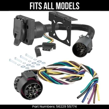 For 95-01 Dodge Ram 1500 7 Pin Trailer Wiring Plug Fits All Models Curt 7 Prong