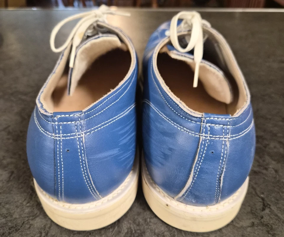 Zapatos de boliche Linds 2004 para hombre "azul genciana" de cuero para mano izquierda 11 1/2 EE Foto 4 de 4