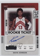 2021-22 Panini Contenders Rookie Ticket David Johnson #147 Auto 3gq