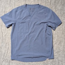 NEW Figs EAC Scrub Top Women's Small, Big Sky Fion Blue PO 1542