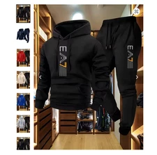 Tuta felpa maglia uomo sportiva Jogging sport cappuccio + pantalone vari colori