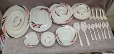 44-Piece Melamine Ware Picnic, Barbeque Set, Dinner Plates, Salad Plates, Des