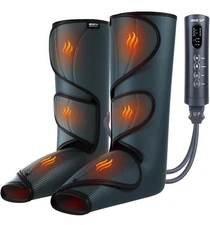 CINCOM Leg Massager w/ Heat and Compression, Leg Feet Massager for Circulation.