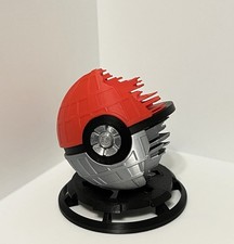Pokemon Star Wars 3D Printed Pokeball Death Star w Stand PLA 3D Print DeathStar