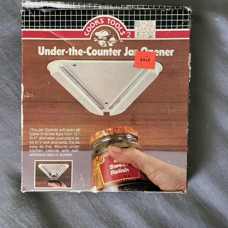 Vintage Cooks Tool Under the Counter Jar Opener NEW
