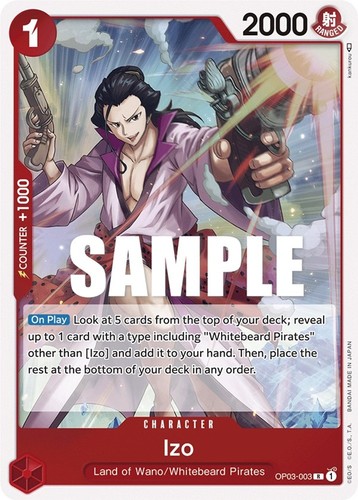 Izo OP03-003 Pillars of Strength Rare Foil