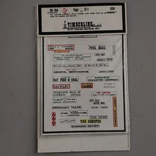 Vintage Timberline Models Sign Kit SK-104 HO 1:87 Label SEALED
