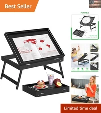 Compact Bamboo Serving Tray - Adjustable & Foldable for Versatile Living Spaces