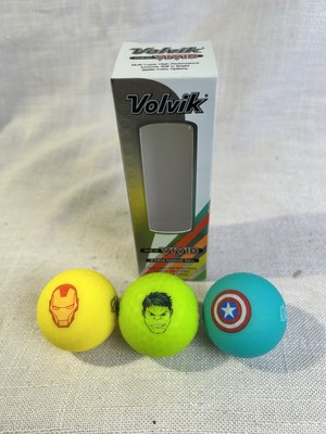 NEW VOLVIK Vivid Marvel Edition 3 Ball Gift Pack Captain America, Hulk, Iron Man