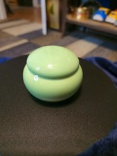 Mini Ceramic Keepsake Jar - Mint Green Pastel Small Urn / Spice Pot