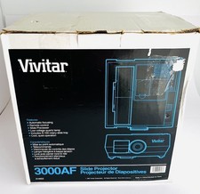 Vivitar 3000AF Auto Focus 35mm Slide Projector Open Box Remote S-100 Tray