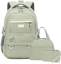 School Backpack for Teens Girls Boys Casual Daypack Backpacks with Lunch Box ...