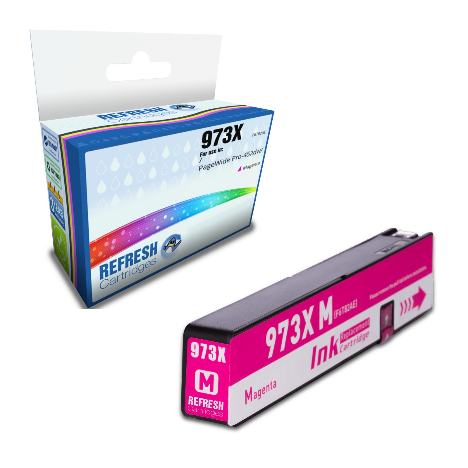 Refresh Cartridges Replacement Magenta 973X Ink Compatible With HP Printers