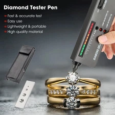 Diamond Tester Portable Gem Selector Gemstone Jeweler Tool Testing Kit Pen Black
