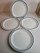 Corelle Indigo Slate Blue Gray Luncheon Plates Set Of 4 Vintage