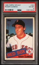 1985 TOPPS TIFFANY #181 ROGER CLEMENS ROOKIE PSA 6 Boston Red Sox EX-MT