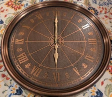 Bombay Winthrop Station Clock Double Sided Bronze w/ 2 Movements