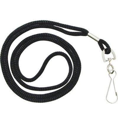 HOSL Black Nylon Lanyards, 100 Pack Bulk Office ID Card Lanyards with Swivel ...