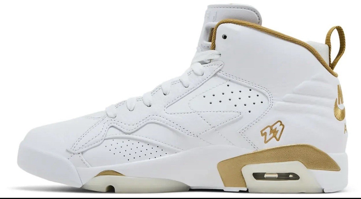 Nike Air Jordan MVP White Metallic Gold Basketball Shoes DZ4475