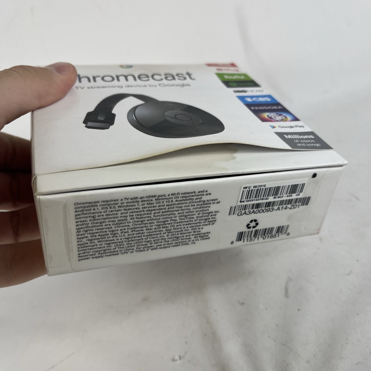 Google Chromecast (2nd Generation) HD Media Streamer - Black