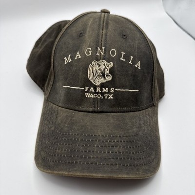 MAGNOLIA FARMS WACO, TX WAXED DISTRESSED EMBROIDERED LOGO HAT ADJUSTABLE