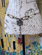 SEASONAL WHISPERS Swarovski Crystal Floral Adjustable Belt Necklace 38 Inches