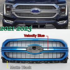 Velocity Blue Front Bumper Grille Assembly For Ford F-150 F150 XLT Lariat 21-23
