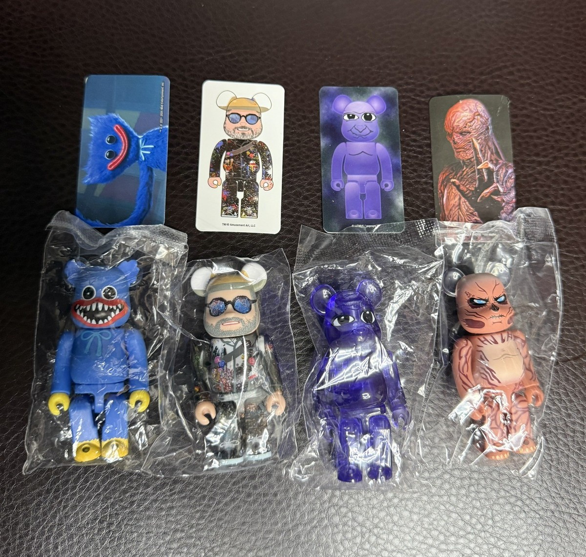 Bearbrick Series 51 Secrets Mr. Brainwash, Ao Oni, Vecna, & Huggy