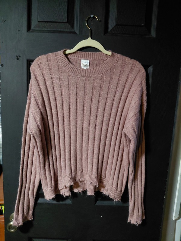 Juniors Size S Pullover Sweater: Freshman 1996 Frayed Hem And Sleeves