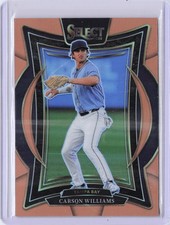 2025 Panini Select-Bronze Prizms #54 - Carson Williams-SN 105/125-Tampa Bay Rays