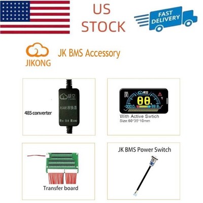 JK BMS Accessory LCD Display/RS485 Module Converter Adapter /Power Switch