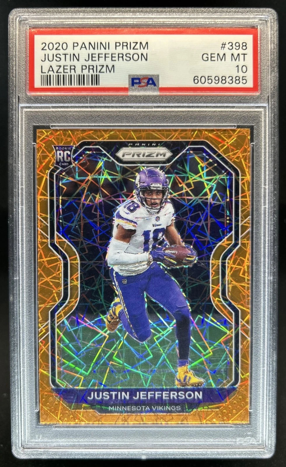Justin Jefferson Prizm RC PSA 10
