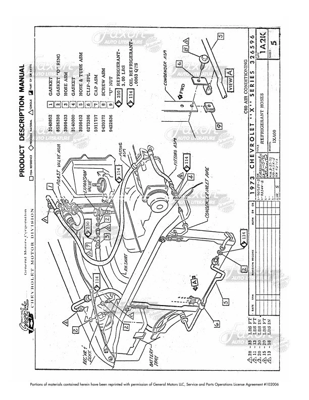 Chevy Nova 1973 manual de montaje de fábrica 73 vistas explosivas Chevrolet LN personalizado Foto 2 de 4