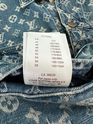 Louis Vuitton Supreme Blue & White Monogram Denim Jacket | eBay