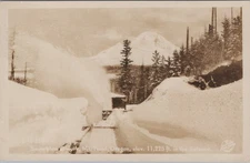Snow Plow Mount Hood Oregon RPPC Sawyer Real Photo Postcard