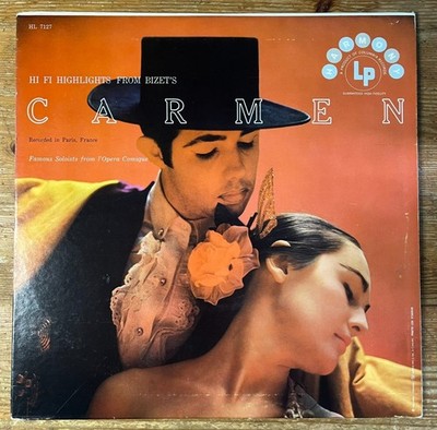 Bizet   Carmen Highlights LP Record 1959 Columbia Opera Classical 33 RPM