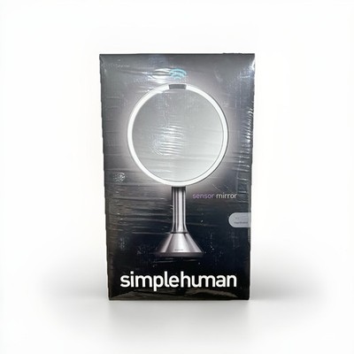 Simplehuman 8  Round Sensor Make-up Mirror 5x Cordless | Stainless Steel ST3052