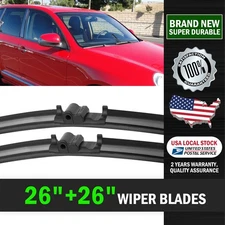 For Porsche Cayenne 2003-2006 Front Windshield Wiper Blades Pair 26" & 26"