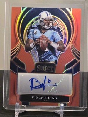 2025 Panini Select - VINCE YOUNG - Signatures AUTO - Red /75 - #SIP-VYG Titans