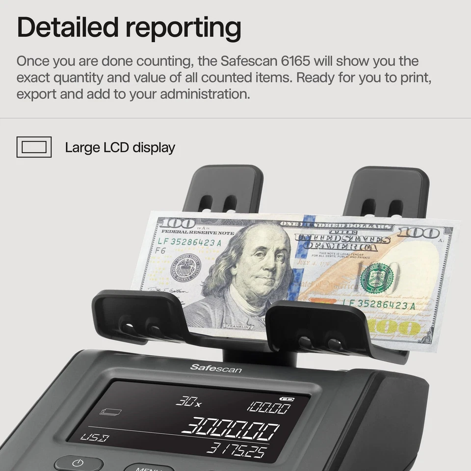 6165 Advanced Money Counting Scale, Counts Bills, Coins, Coin Rolls and Bill ... - Image 4 of 4